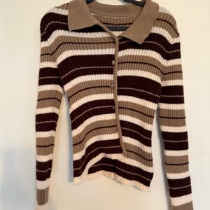 Striped Handmade y2k Buttom Cardigan Size XS/S